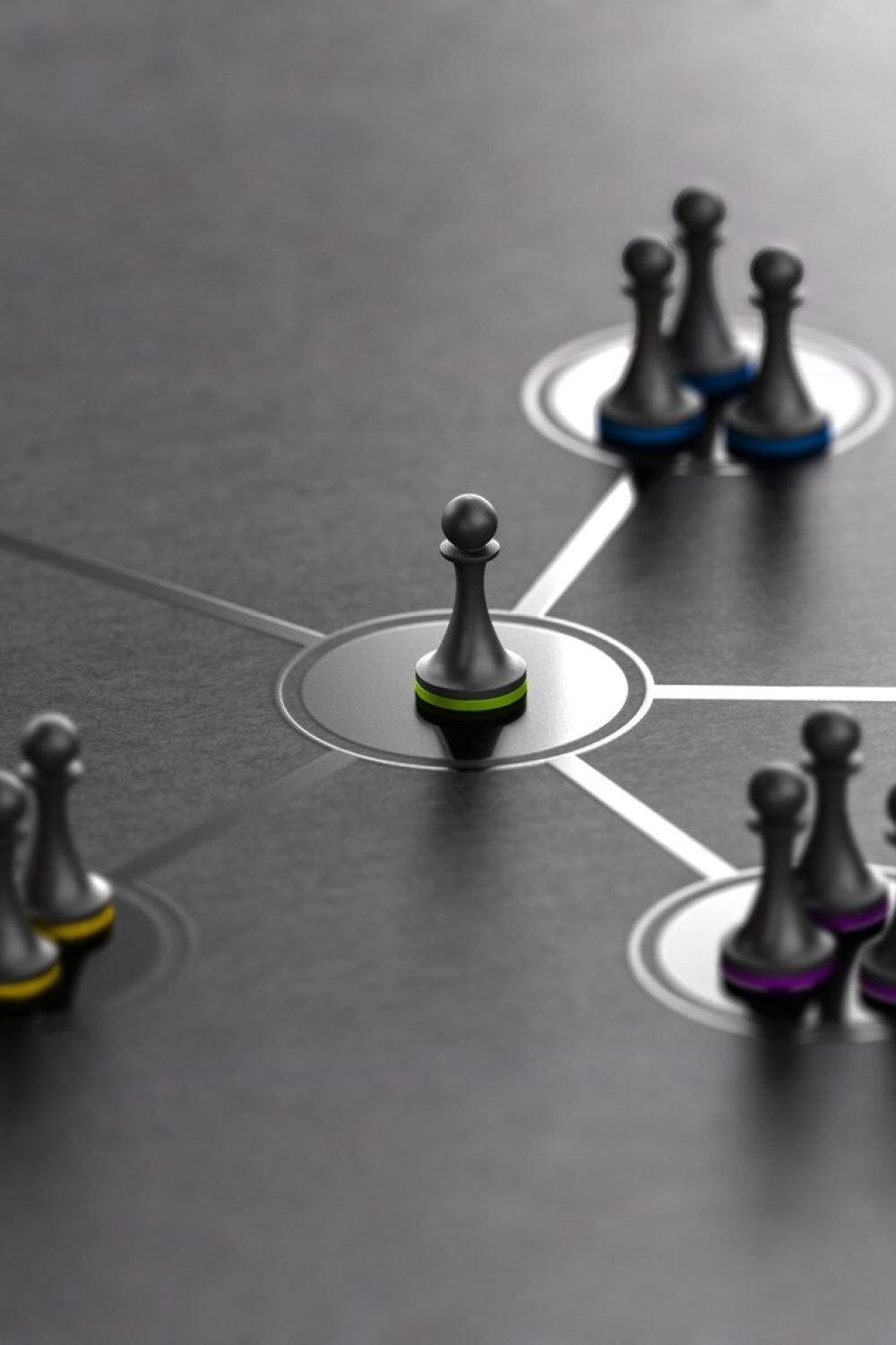 Leadership And Team Cohesiveness Over Black Background Leadership And Team Cohesiveness Over Black Background